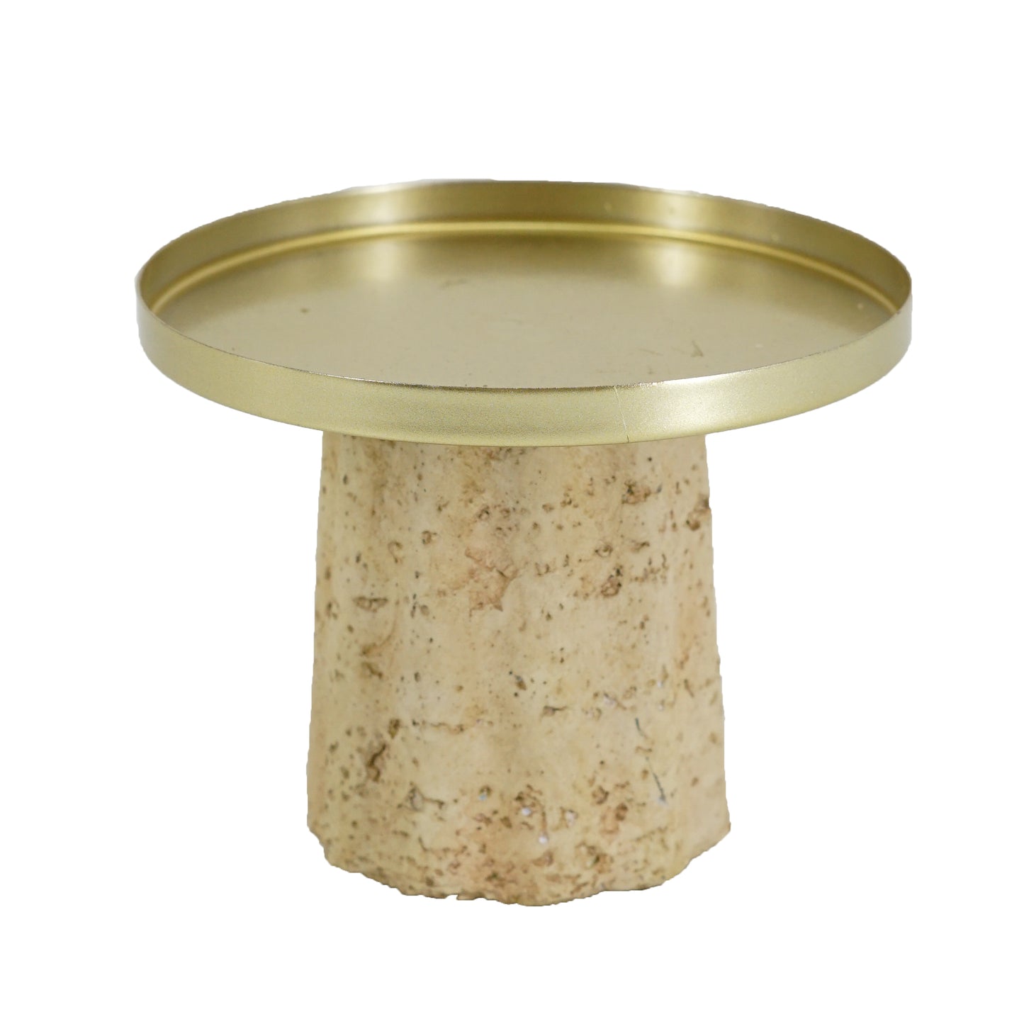 Small Travertine Candle Holder