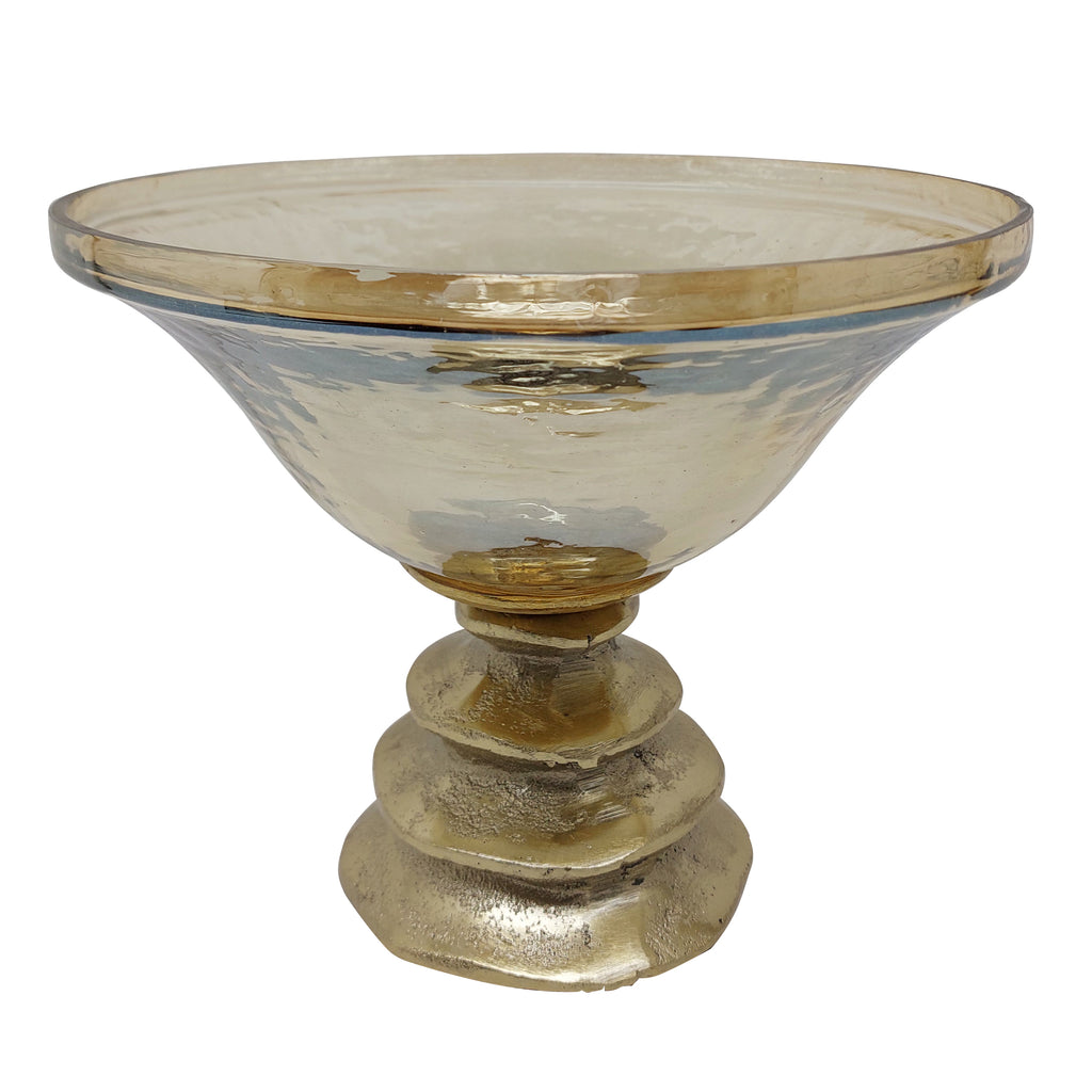 Amber Pedestal Bowl